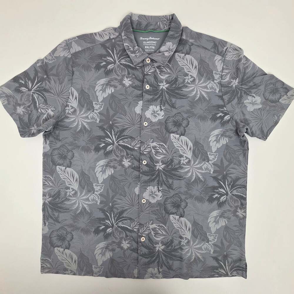 Tommy Bahama IslandZone Floral Pima Cotton Blend Short Sleeve Shirt XXL